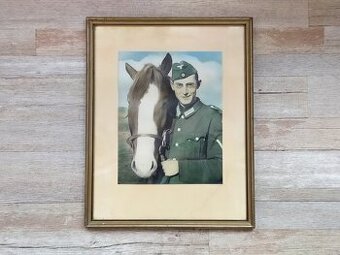 Originál zarámovaná fotografie Wehrmacht velký formát
