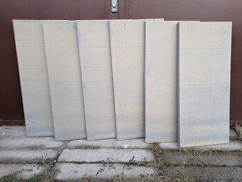 6x plechové police do regálu 900x400x33 mm