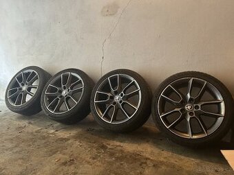 Alu kola R18 5x112 Škoda + Letní pneu 225/40/18 Continental