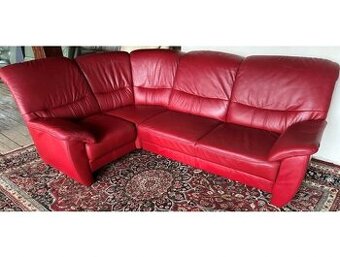 Luxusní rohová kožená sedací souprava, 2987