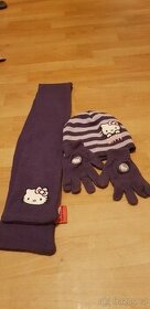 SET Hello Kitty - čepice, šála, rukavice v.110-128