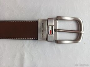 PÁNSKÝ KOŽENÝ OPASE TOMMY HILFIGER HNĚDÝ