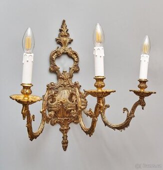 Rokokové nástěnné lampy / apliky velké 55 cm
