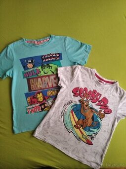 trička Marvel a Scooby Doo