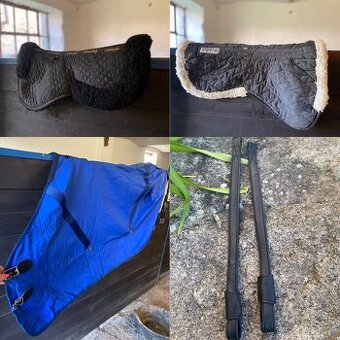 2x beránek, drezurní řemeny, deka 120cm