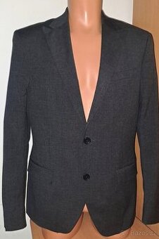 Pánské slim formální sako Bertoni/48-M/2x53cm