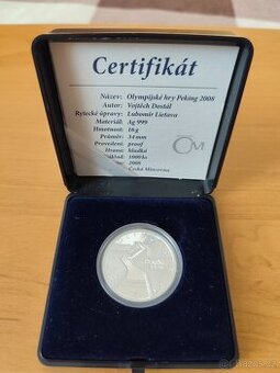 Pamětní stříbrná medaile – LOH Peking 2008