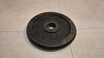 Prodám litinové 12x 5 kg kotouče - 30 mm otvor