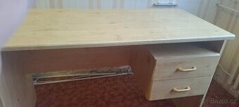 Prodám psací stůl s 2 šuplíky - nastavitelný