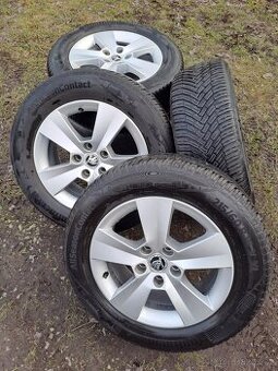Alu kola 5x112 originál Škoda 215/60 R16