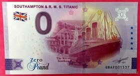 Bankovka ZERO POUND TITANIC, VELKÁ BRITÁNIE, 2021-1, UNC