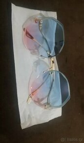 Nové dámské moderní sluneční brýle nové velké modré růžové - 1