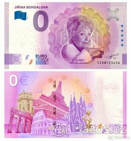 Bankovka Jiřina Bohdalová Euro Souvenir