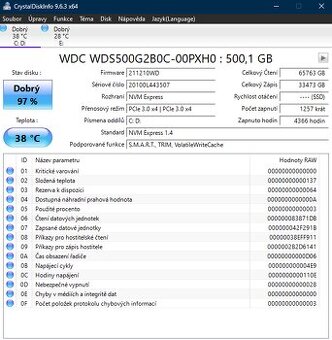 Western Digital SSD NVMe SN550 500GB  (WDS500G2B0C )