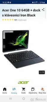 Acer One 10 64gb + dock s klávesnicí