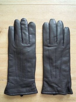 zimní kožené rukavice