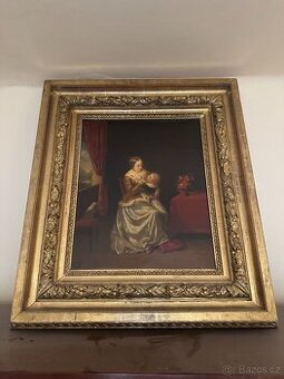 Olejomalba z roku 1851 - Dáma s dítětem