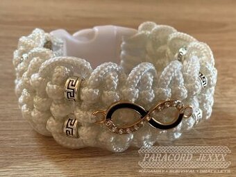 Dámský paracord náramek (17 cm) white