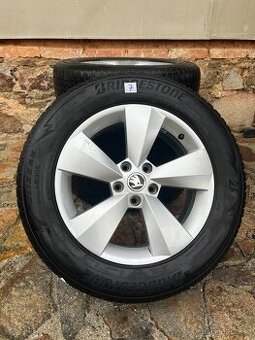 Alu kola Škoda 16" + zimní pneu Bridgestone Blizzak LM005