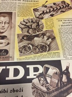 Nový svět 1947 1948 reklamy výstava sokolský slet plakát