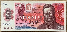 50 Kčs 1987 F34 056651 - 1