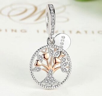 Krásný nový stříbrný Pandora přívěsek strom života