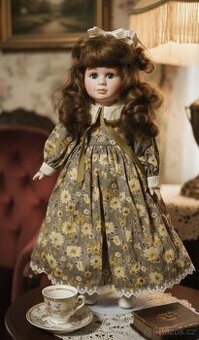 Vintage porcelánová panenka 45cm