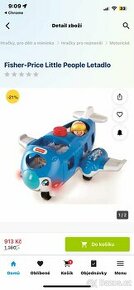 Hračka letadlo fisher price