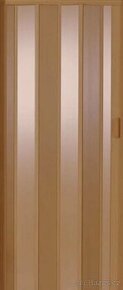 Shrnovací, prosklené lamelové dveře HOPA - buk - 1