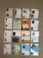 Sbírka dopisních papírů - 16 papírů + 16 obálek