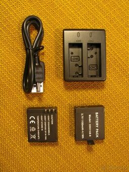 Nabiječka + 2 x Baterie akční sportovní kamera ACTION CAMERA