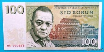 Bankovka 100 Korun 2020 RUDOLF HRUŠÍNSKÝ, SÉRIE 04 UNC
