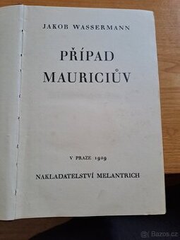 Případ Mauriciův Melantrich 1929