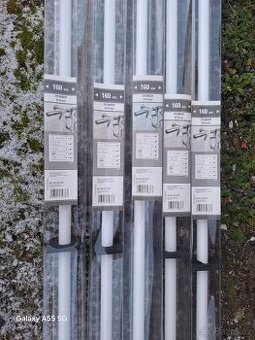 GARNÝŽE Záclonová souprava VÁLEC 19/160cm, bílá lesklá