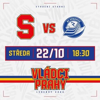 HC SPARTA PRAHA - HC VÍTKOVICE, středa 22.10., od 18.30 hod.