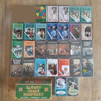 MC audio kazety - Šlapeto, heligonky, moravské, hospodské