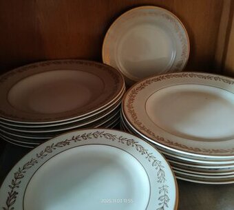 Talíře hluboké, mělké, dezertní, retro ....