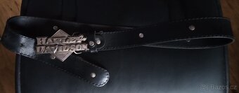 Kožený pásek s přezkou Harley Davidson