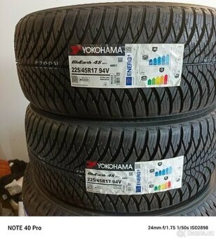 Prodám celoroční pneumatiky 225/45/17