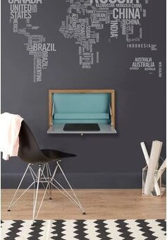 Modrý vyklápěcí stůl Woodman Banti