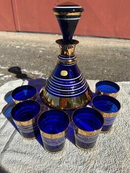 Karafa + 6 štamprdláček Bohemia Glass