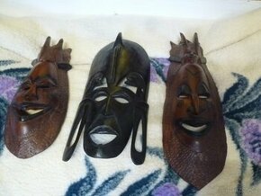 Velké dřevěné masky Afrika