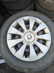 Ocelové disky+zimní pneu Škoda Superb