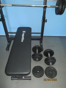 posilovací stroj -bench press + čínky