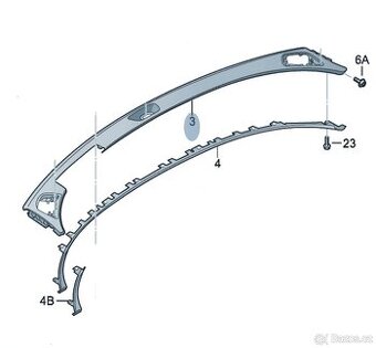 Panel přístrojové desky Audi A6 C7 4G0857051
