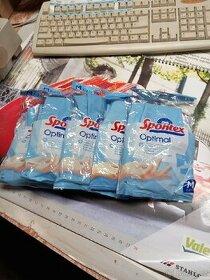 Rukavice úklidové, gumové. - 1