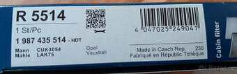 Kabinový filtr BOSCH R 5514 OPEL,GMC,VAUXHALL,CHEVROLET