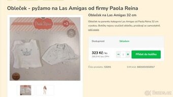Obleček - pyžamo na Las Amigas od firmy Paola Reina 32cm - 1