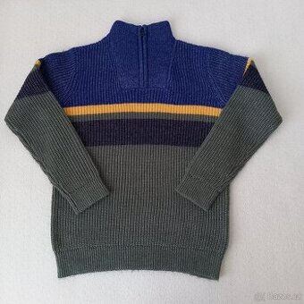 Chlapecký svetr s rozepínacím stojáčkem 12-13let