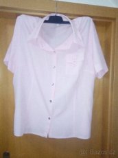 Růžová košile, halenka vel. 50